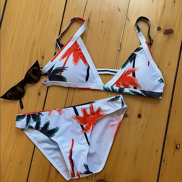 Other - Tropical 2 piece padded bikini, like new.